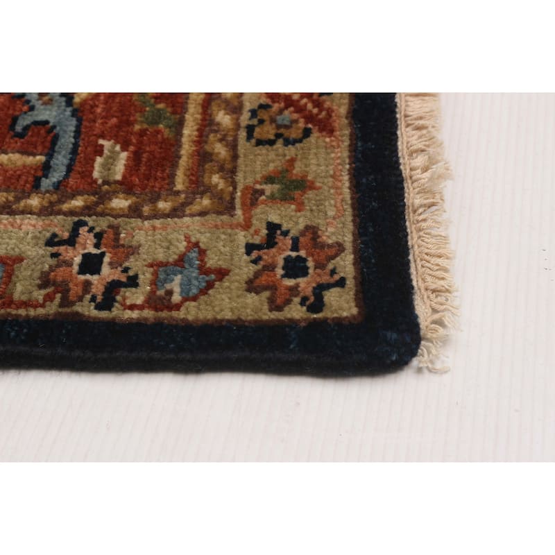 ECARPETGALLERY Hand-knotted Jules Sultane Dark Navy Wool Rug - 7'11 x 9'8