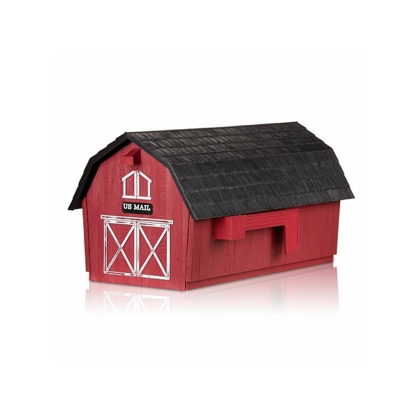 Flambeau Hardware Red Barn Mailbox with Black Roof Bed Bath & Beyond