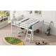 preview thumbnail 4 of 10, Full Size Wood Low Loft Bed with Ladder