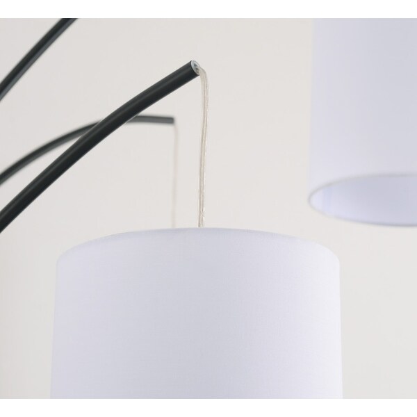 Willow arc black 3 light floor lamp top