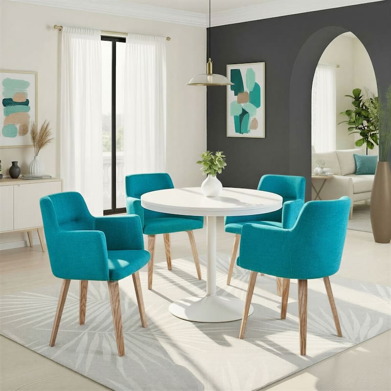 Carson Carrington Duved Dining Chair with Bent Wood Legs (Set of 2)