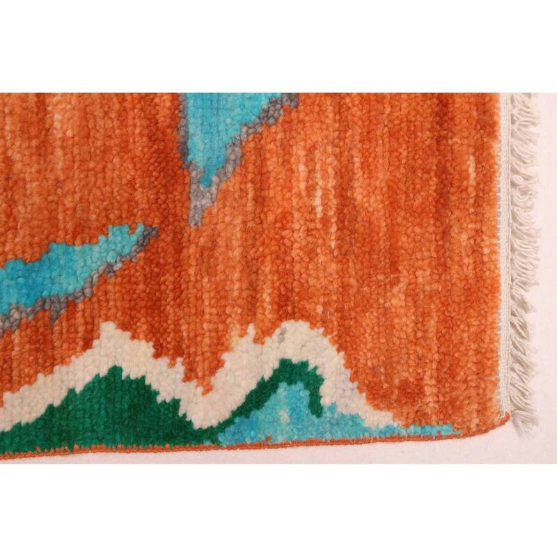 ECARPETGALLERY Hand-knotted Shalimar Orange Wool Rug - 9'1 x 11'10