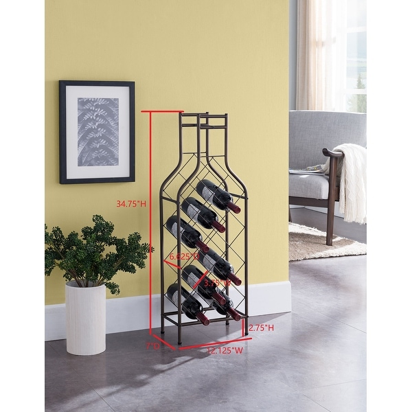 12 bottle online floor wine rack