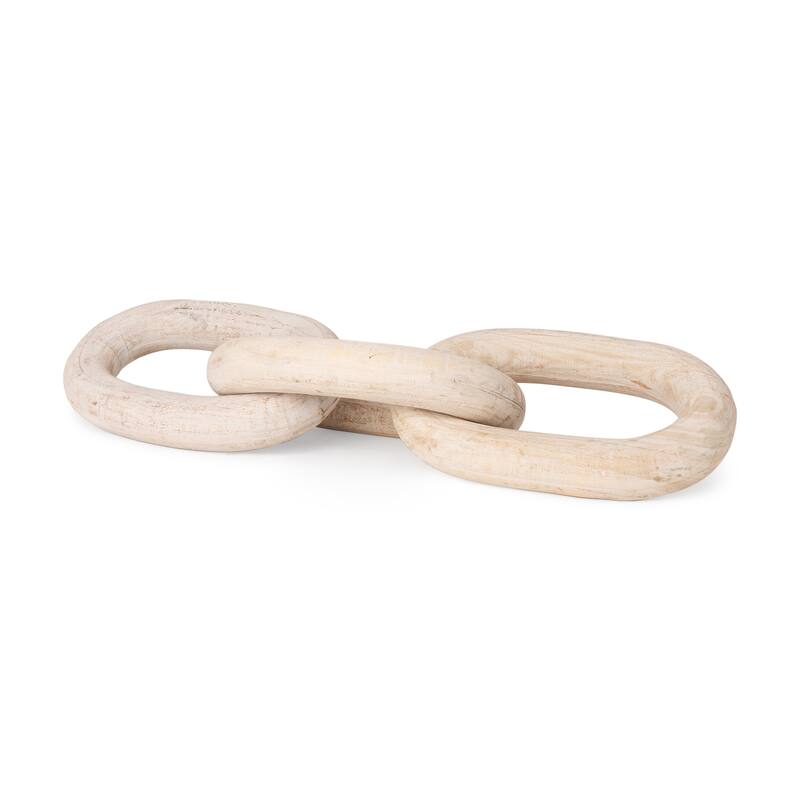 Tayla Large Black-Brown Wood Chain Link - 9.5L x 2.0W x 21.0H - Blonde