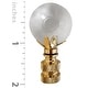 preview thumbnail 7 of 5, Royal Designs Sun Cut Round Lamp Finial, Clear Faceted Crystal - Polished Brass Base