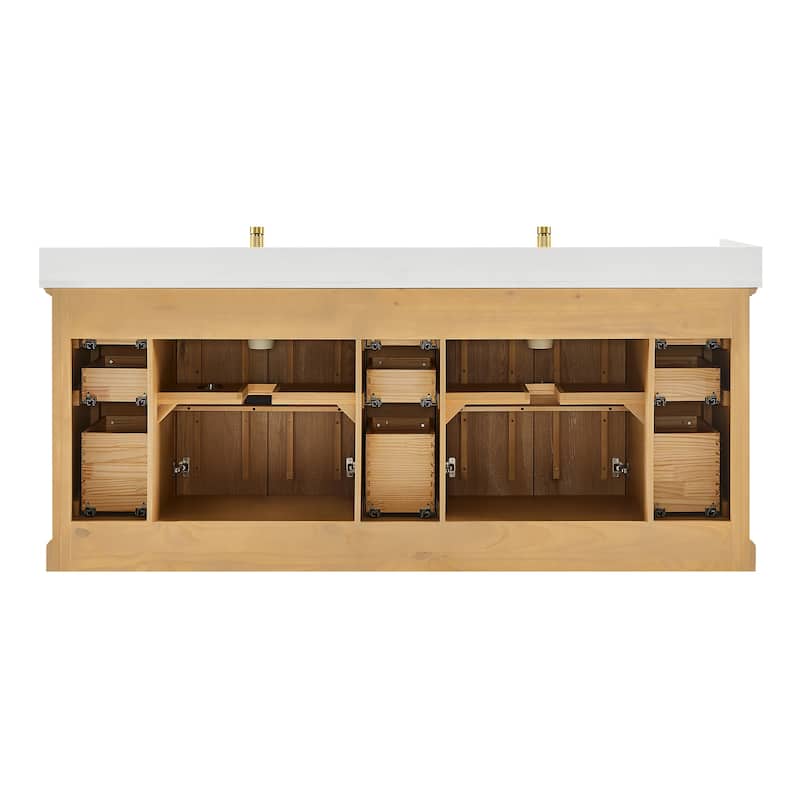 Tokyo Bath Vanity with Quartz Stone Top without Mirror