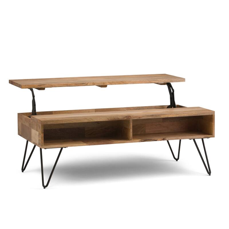 Moreno Rectangle Industrial Lift Top Coffee Table