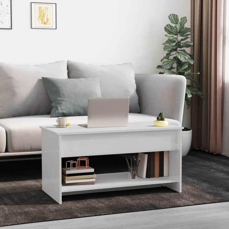 vidaXL Coffee Table Lift Top End Table Accent Side Sofa Table Engineered Wood - 40.2" x 19.7" x 20.7"