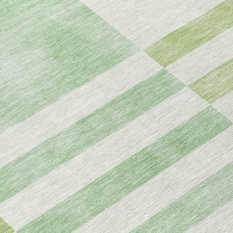 Machine Washable Indoor/Outdoor Modern Fusion Chantille Rug