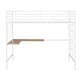 preview thumbnail 13 of 26, Industrial Modern Twin Metal Loft Bed with Desk and Metal Grid, Space-saving, Sturdy Construction & Safety Guaranteed, White