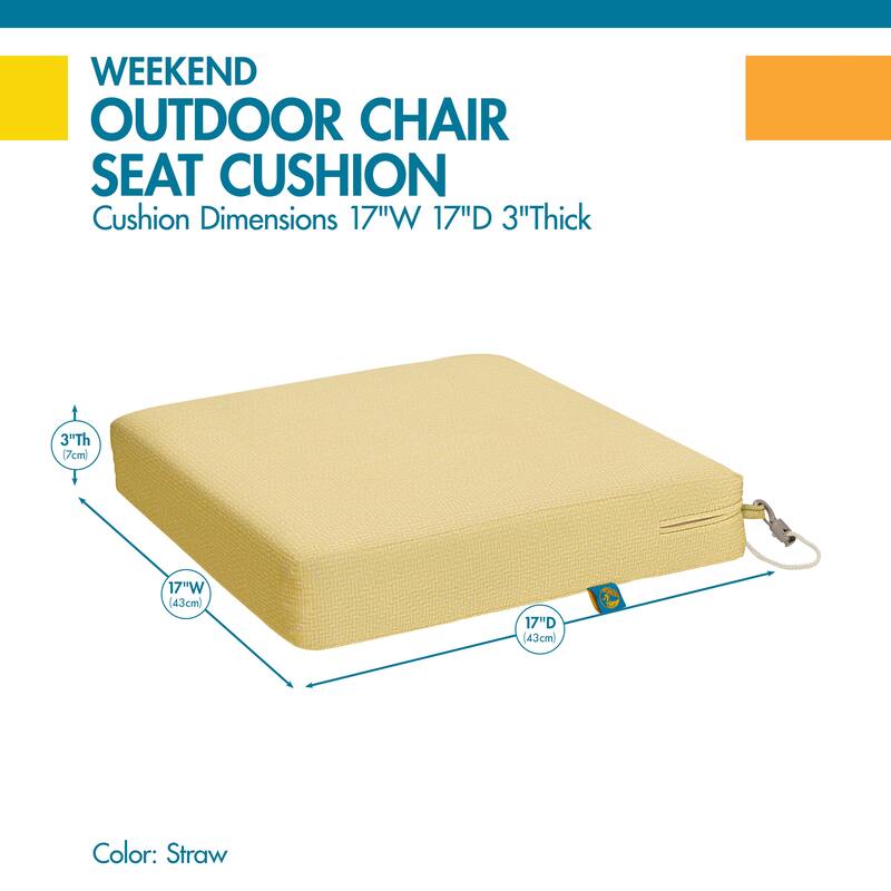 Duck Covers Weekend Water-Resistant Outdoor Dining Seat Cushion