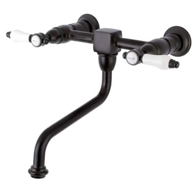 Kingston Brass Bel-Air 1.2 GPM Wall Mounted Bridge Bathroom Faucet