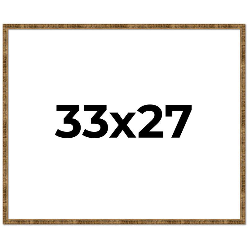 33x27 Frame Gold Kingsley Distressed Solid Wood Picture Frame Width