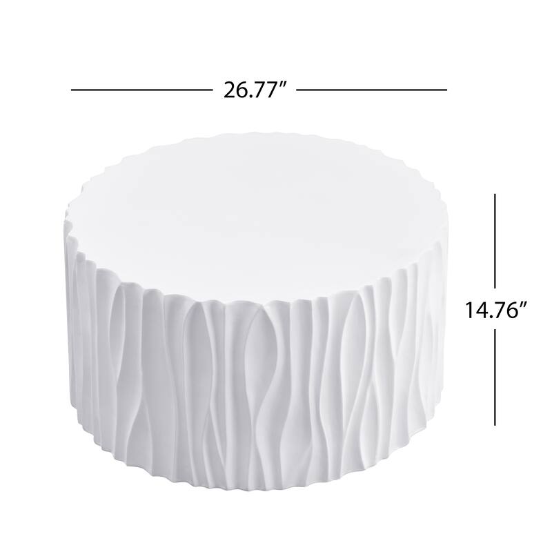 Modern Outdoor White MGO Assembly-Free Coffee Table