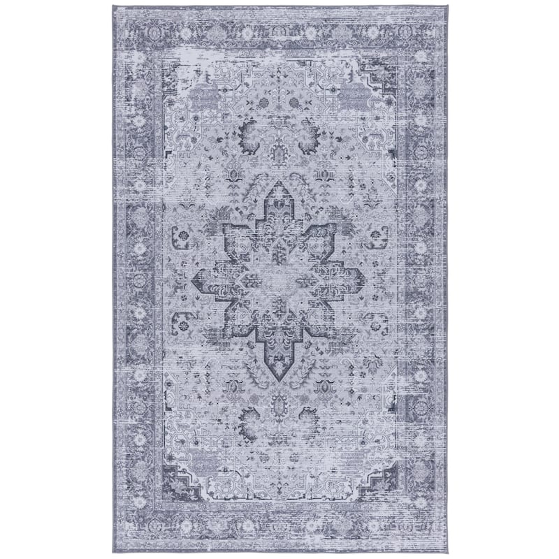 SAFAVIEH Tucson Machine Washable Slip Resistant Iris Oriental Medallion