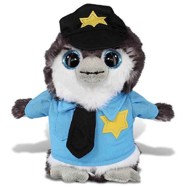 slide 2 of 6, DolliBu Grey Penguin Police Officer Plush Toy with Cute Cop Uniform - 6.5 inches