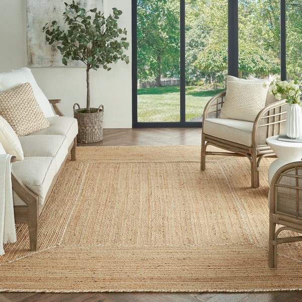 slide 2 of 40, Nourison Terrazzo Jute Indoor only Solid Area Rug