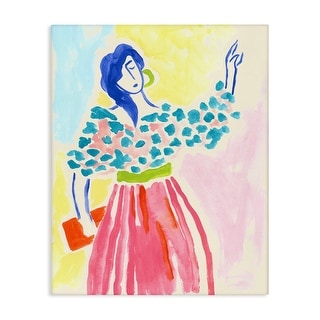 Stupell Woman in Bold Dress Canvas Wall Art Design By June Erica Vess