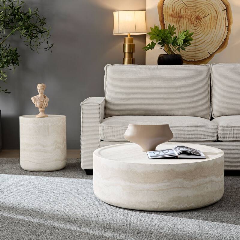 GDF Studio - Barrington Modern Faux Marble Coffee Table