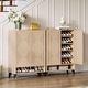 preview thumbnail 24 of 23, 24 Pairs Large Wood Shoe Storage Cabinet with Doors for Entryway - 6-Tier