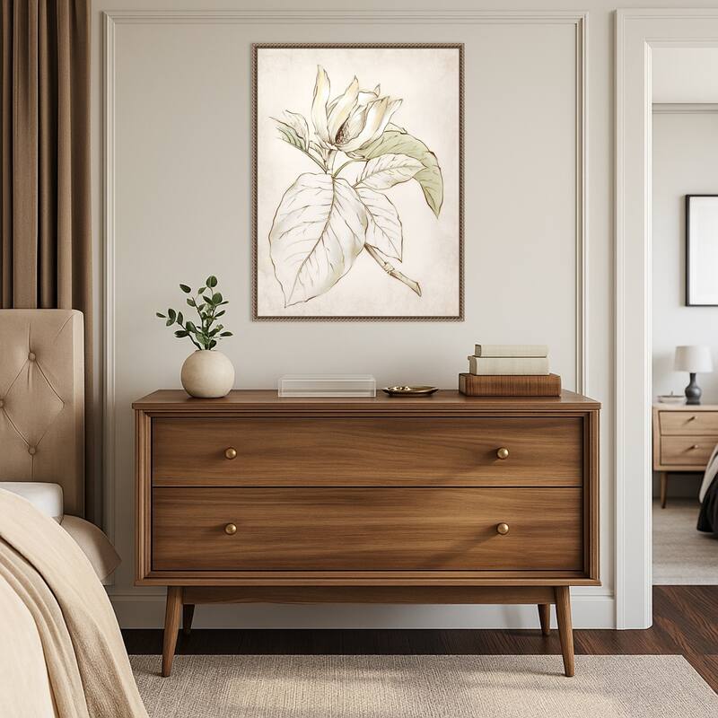 Botanical No. 2 by Alex Black Framed Canvas Wall Art Print