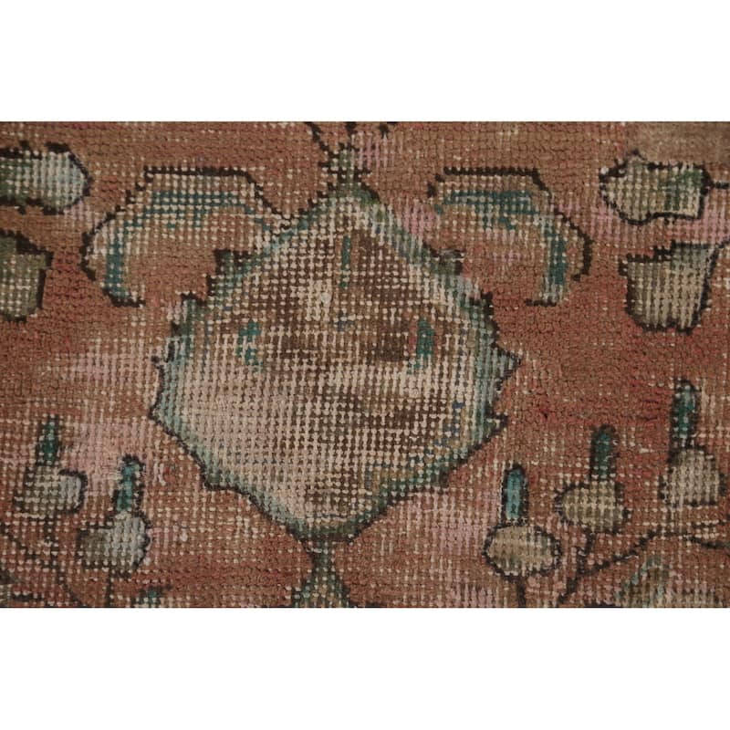 Distressed Tabriz Persian Accent Rug Handmade Wool Carpet - 3'1"x 4'7"