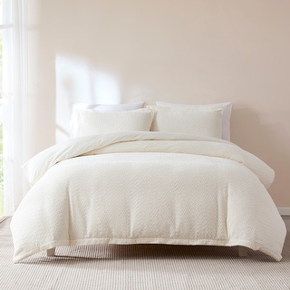 Lush Decor Lotti Boucle Soft White 3-Piece Duvet Cover