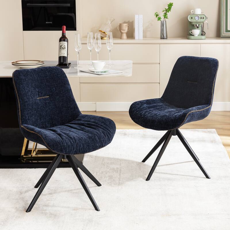 XINMICS Upholstered Dining Chairs Swivel Accent Armchairs