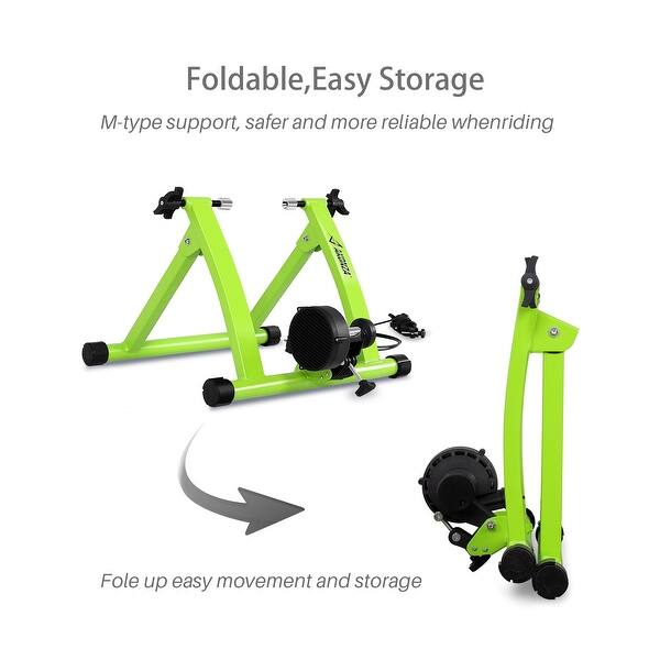 Akonza Pro Bicycle Trainer Stand 6 Levels Resistance Indoor Bike Exercise Wheel Magnetic Stand Trainer Green Standard On Sale Overstock 29434877