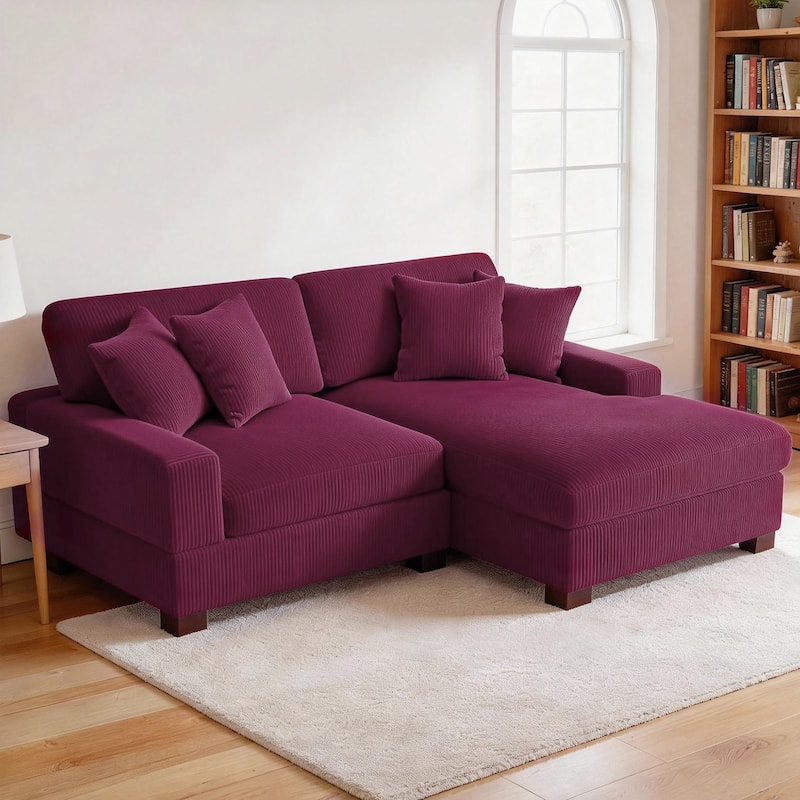 Oversized L-shaped Modular Sectional Sofa with Chaise Lounge