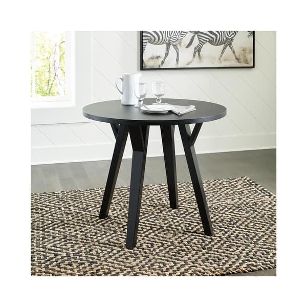 slide 2 of 5, Otaska Black Round Dining Room Table - 36"W x 36"D x 30"H