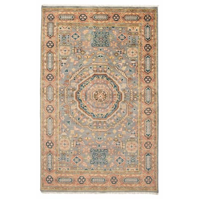 ECARPETGALLERY Hand-knotted Jules Serapi Light Grey Wool Rug - 5'0 x 8'1