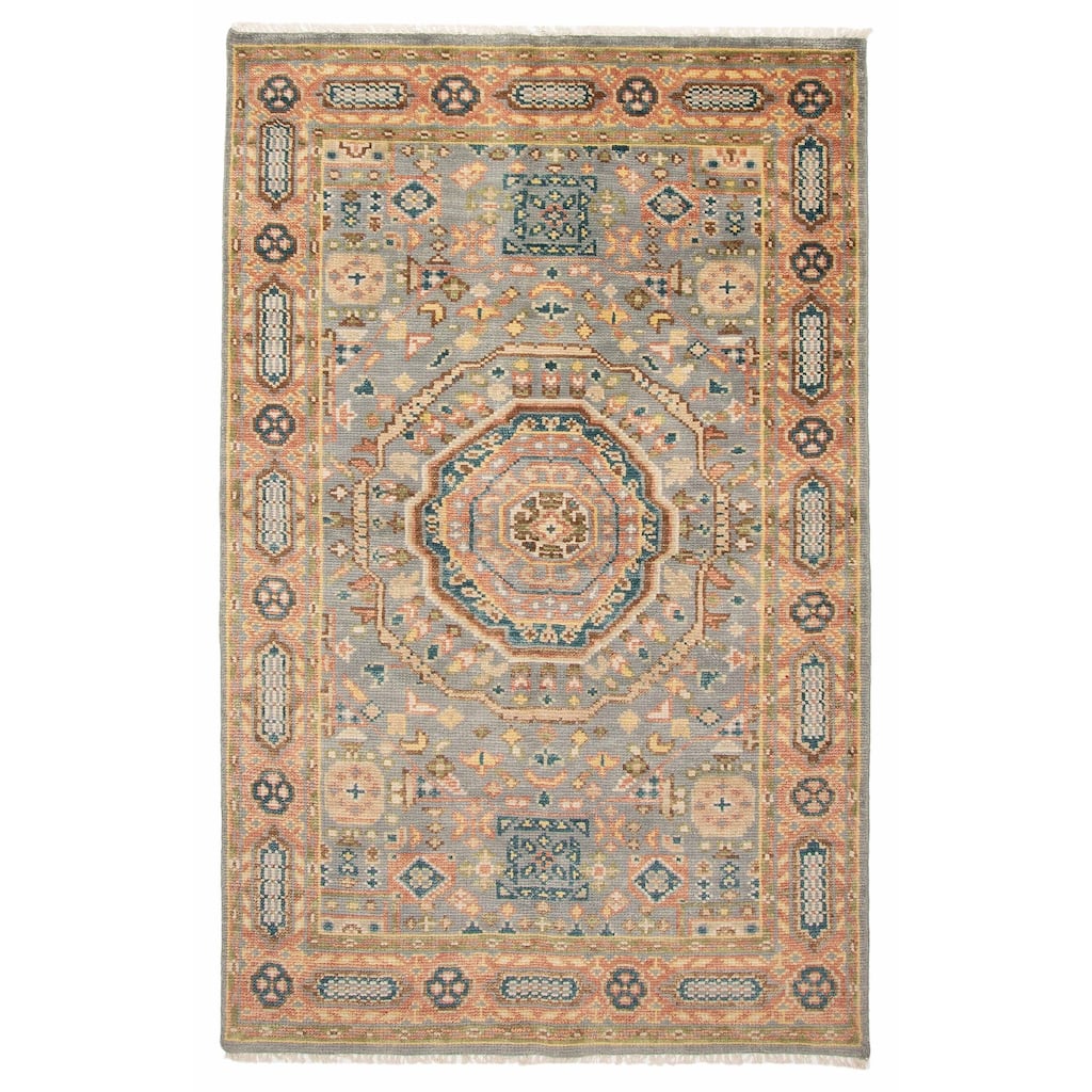 ECARPETGALLERY Hand-knotted Jules Serapi Light Grey Wool Rug - 5'0 x 8'1