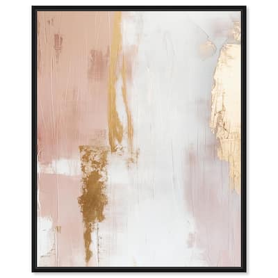 Golden Glow on Pink Canvas by Art Remedy