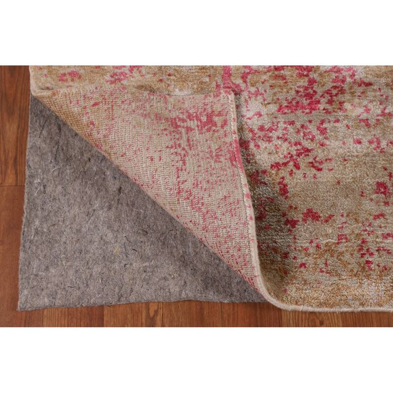 Contemporary Abstract Indian Area Rug Handmade Wool Carpet - 5'7"x 7'10"