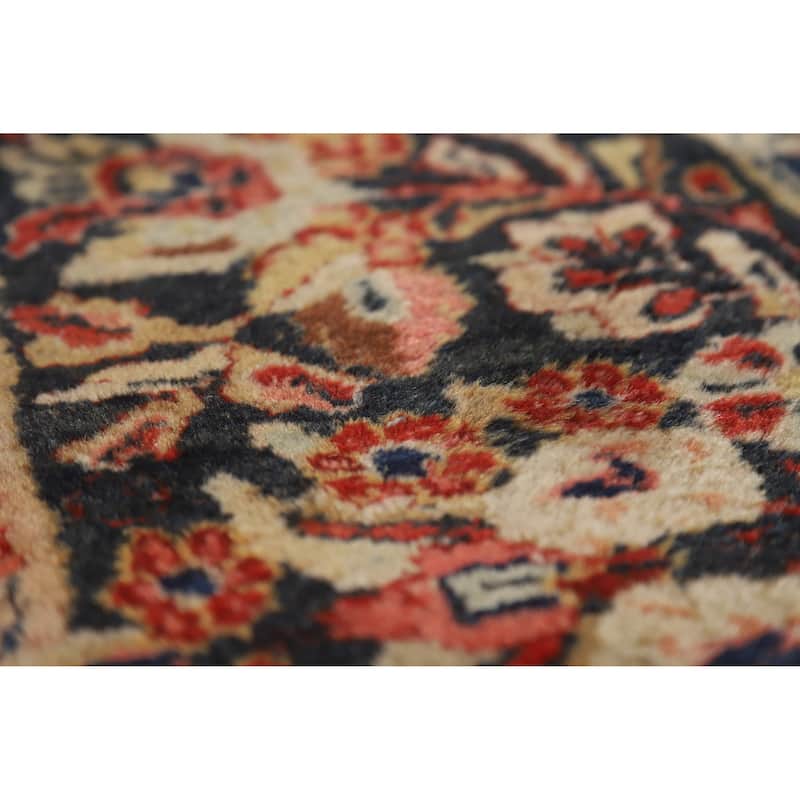 Hand Knotted Oriental 100% Wool Carpet Traditional Floral Red Mahal Area Rug - 14' 2'' X 10' 1''