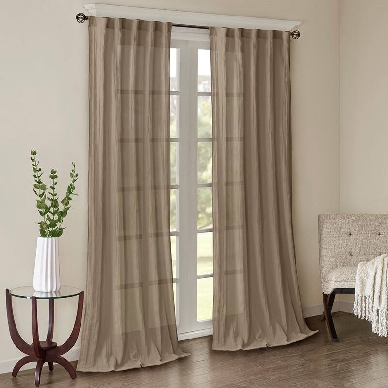Solid Crushed Curtain Panel