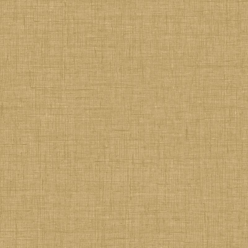 Seabrook Designs Zavanna Faux Linen Unpasted Wallpaper - 27 in. W x 27 ft. L - Metallic Gold & Tan
