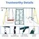 preview thumbnail 5 of 6, Durable Metal Swing Set for Kids 2 Seats, Safety Belt Ideal for Backyard & Outdoor Play - 162” L x 71” W x 80”H