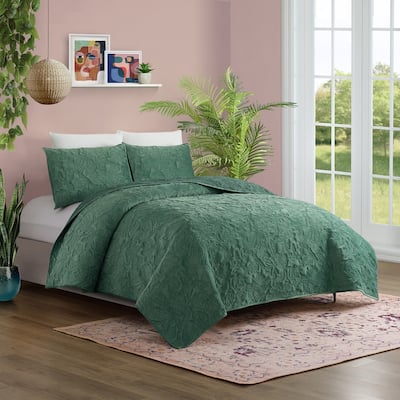 Secret Garden 3-Piece Velvet Quilt Set by Jungalow