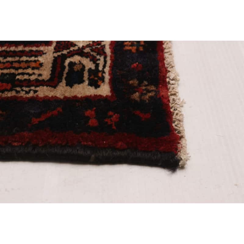 ECARPETGALLERY Hand-knotted Konya Anatolian Dark Red Wool Rug - 3'7 x 9'10