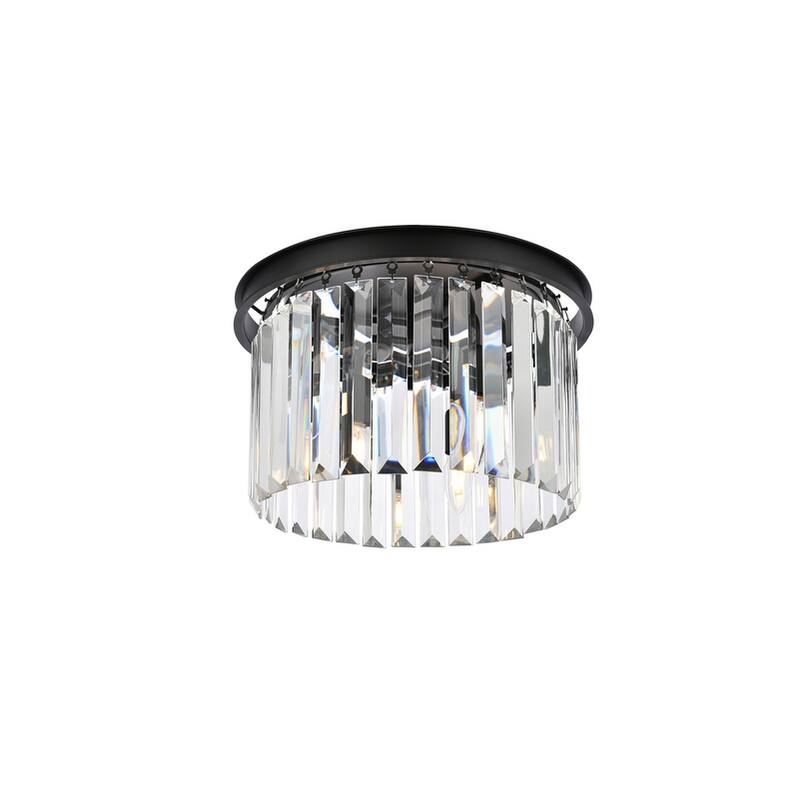 Royce Edge 3-Light Matte Black Flush Mount