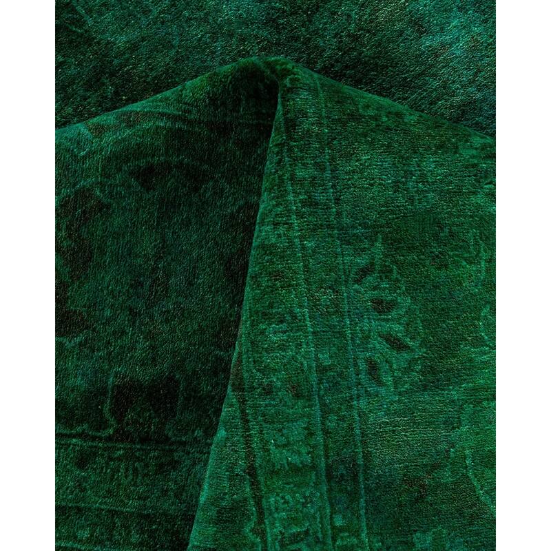Contemporary Overdyed Wool Hand Knotted Area Rug - 6' 1" x 9' 3"