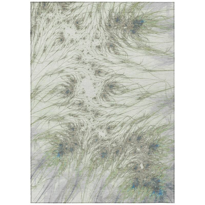 Machine Washable Indoor/ Outdoor Modern Cheraw Chantille Rug