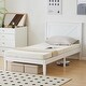 preview thumbnail 5 of 45, Twin Size Solid Wood Platform Bed Frame With Headboard White