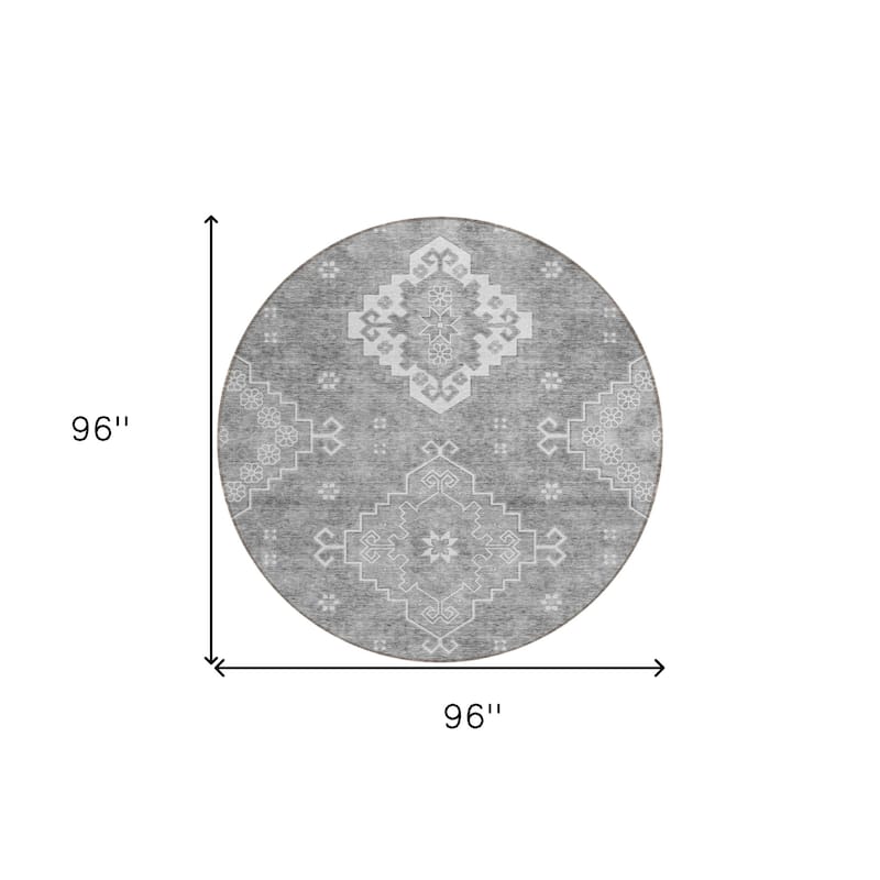 HomeRoots Medallion Traditional Rectangle Outdoor Rug