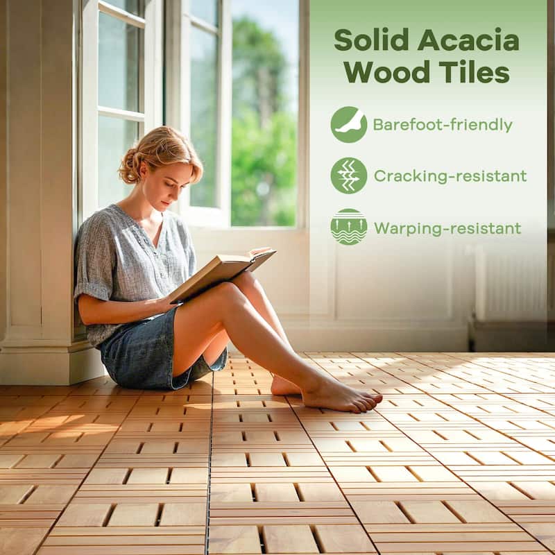 Costway 30 PCS Interlocking Flooring Tiles Floor Decking for Patio - See Details
