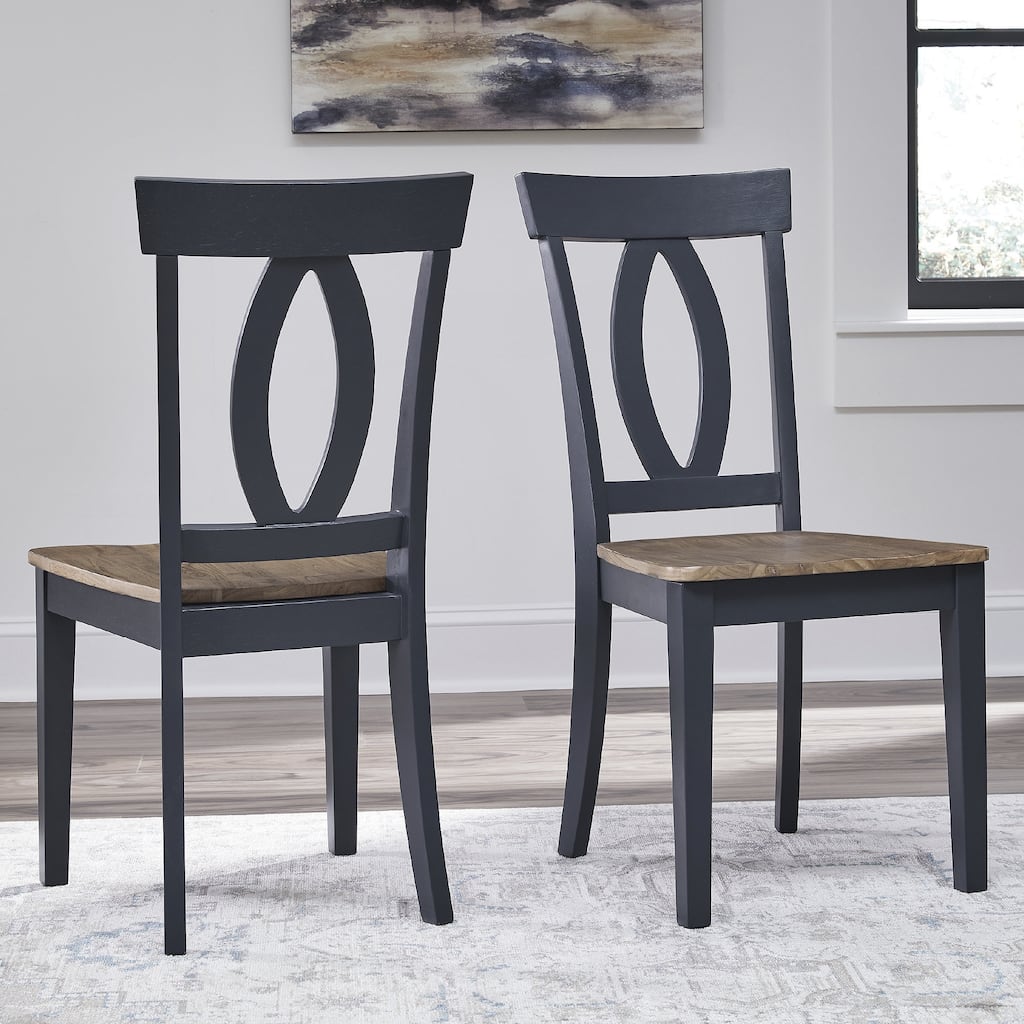 Signature Design by Ashley Landocken Brown/Blue Dining Chair - 18.25" W x 20" D x 37.63" H