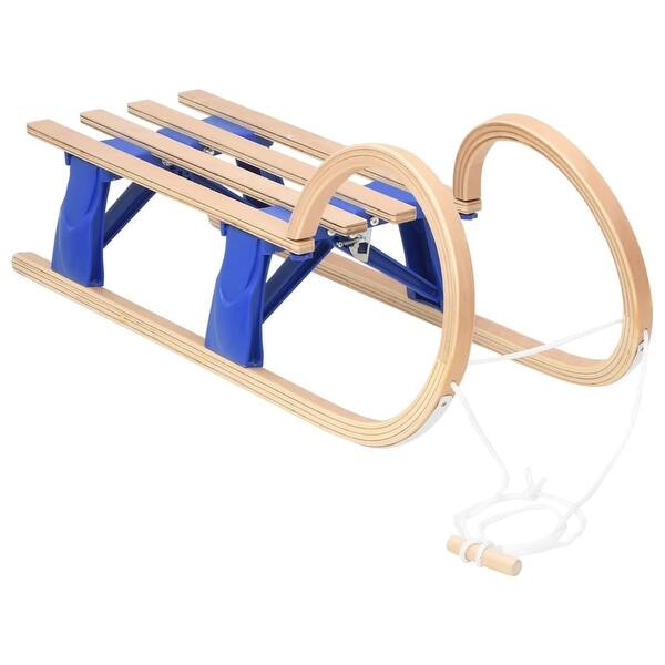 slide 2 of 9, vidaXL Foldable Sledge 43.3" Plywood - Beige 43.3" x 14.6" x 15.4"