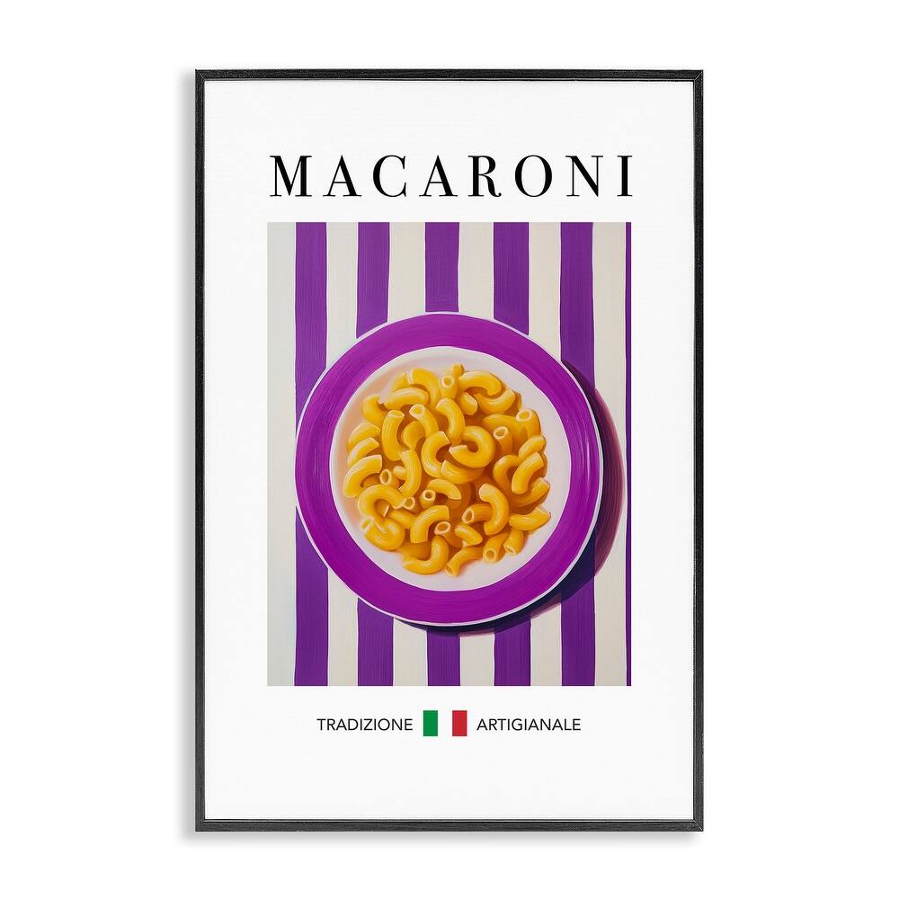 Stupell Traditional Macaroni Pasta Framed Giclee Art Design By Andreas Magnusson